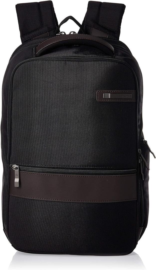 Samsonite Kombi Business Backpack, Black/Brown, 16.25 x 10.5 x 5-Inch