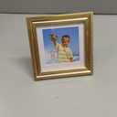4x5 Picture Frame, Brass Aluminum Metal Photo Frames with HD Glass, Fits 3x4 with Mat or 4 x 5 without Mat, Display for Wall and Table