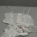 Avidlove Women Lingerie Set High Waisted Underwire Lingerie With Garter Belt Lace Babydoll (Large, White)