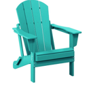 WestinTrends Malibu 1 Piece Set Outdoor Folding Poly Adirondack Chair, Turquoise