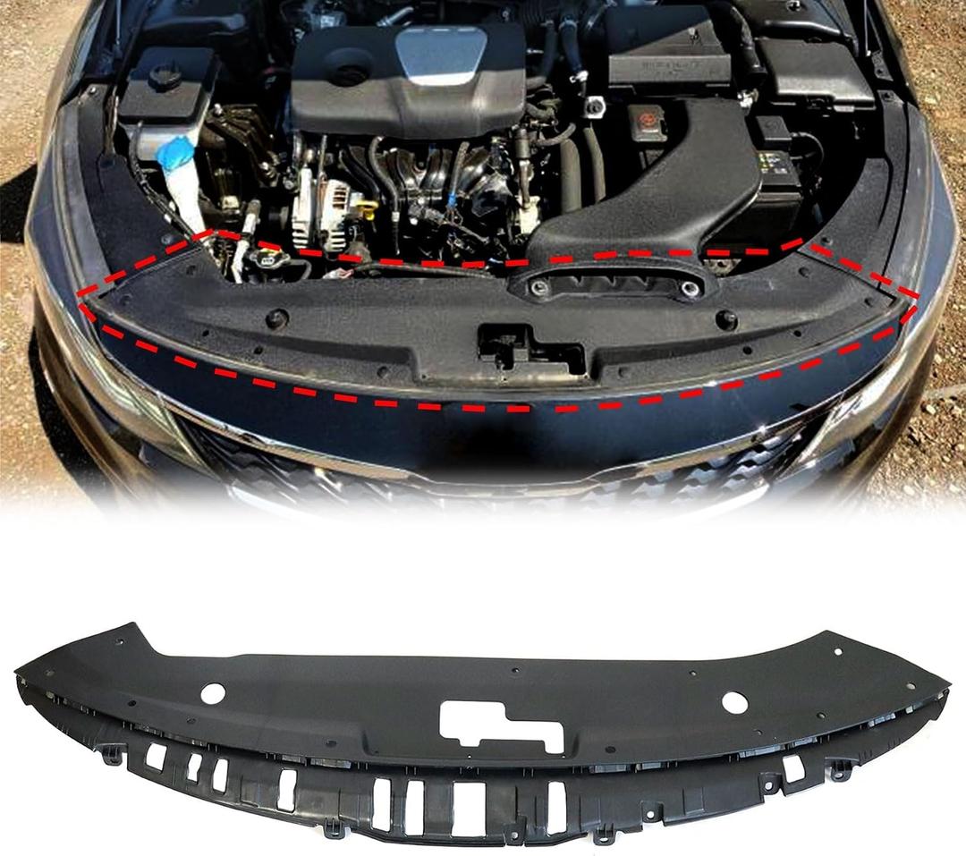 XQSMWF Radiator Support Cover Compatible with Kia Optima 2019 2020, Replace 86360D4500 86360D5500 Front Upper Bumper Grille Radiator Sight Shield Support Cover Trim