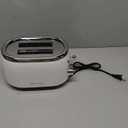 MELLERHOME Retro Toaster 2 Slice, 7 Browning Levels, 3 Functions (Reheat, Defrost, Cancel), Removable Crumb Tray, Under Base Cord Storage, White Toaster Kitchen Appliances