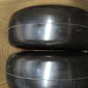 11x4.00-5 Flat Free Lawn Mower Tire and Wheel with Bearing Bore 3/4" or 5/8", 3.4"-4"-4.5"-5" Centered Hub, Smooth Tread Tire for Zero Turn Mowers, 2 Pack