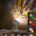 Joyzy Plug in Dynamic Ocean Wave Table Lamp Water Ripple Night Light Projector for Room Christmas Party Decoration Lighting Color Changing Ambient Lamp Vivid Water Wave Effect Lights Projection