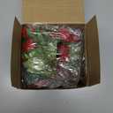 Zeyune 8 Pack 12 Inch Mini Red Roses Artificial Flowers Bouquets with Long Stem 80 Heads Silk Red Rose Fake Flowers for Valentine's Day Decoration Wedding Bouquets for Bride Bridesmaid