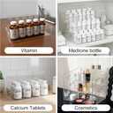 3-Tier Vitamin Storage Organizer, Organizer For Vitamin Bottles And Medicine Bottle, Vitamin Bottle Organizer For Countertop, Bathroom Cabinet Storage Items Are Clearly Visible