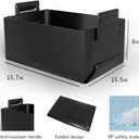 Easy Folding Storage Box, 30L Foldable with Handle Cargo Storage Area - Towels, Books, Fabrics, Office Woven Baskets, Baby Laundry Room, Toy or Car Luggage Storage Black (2 pieces)