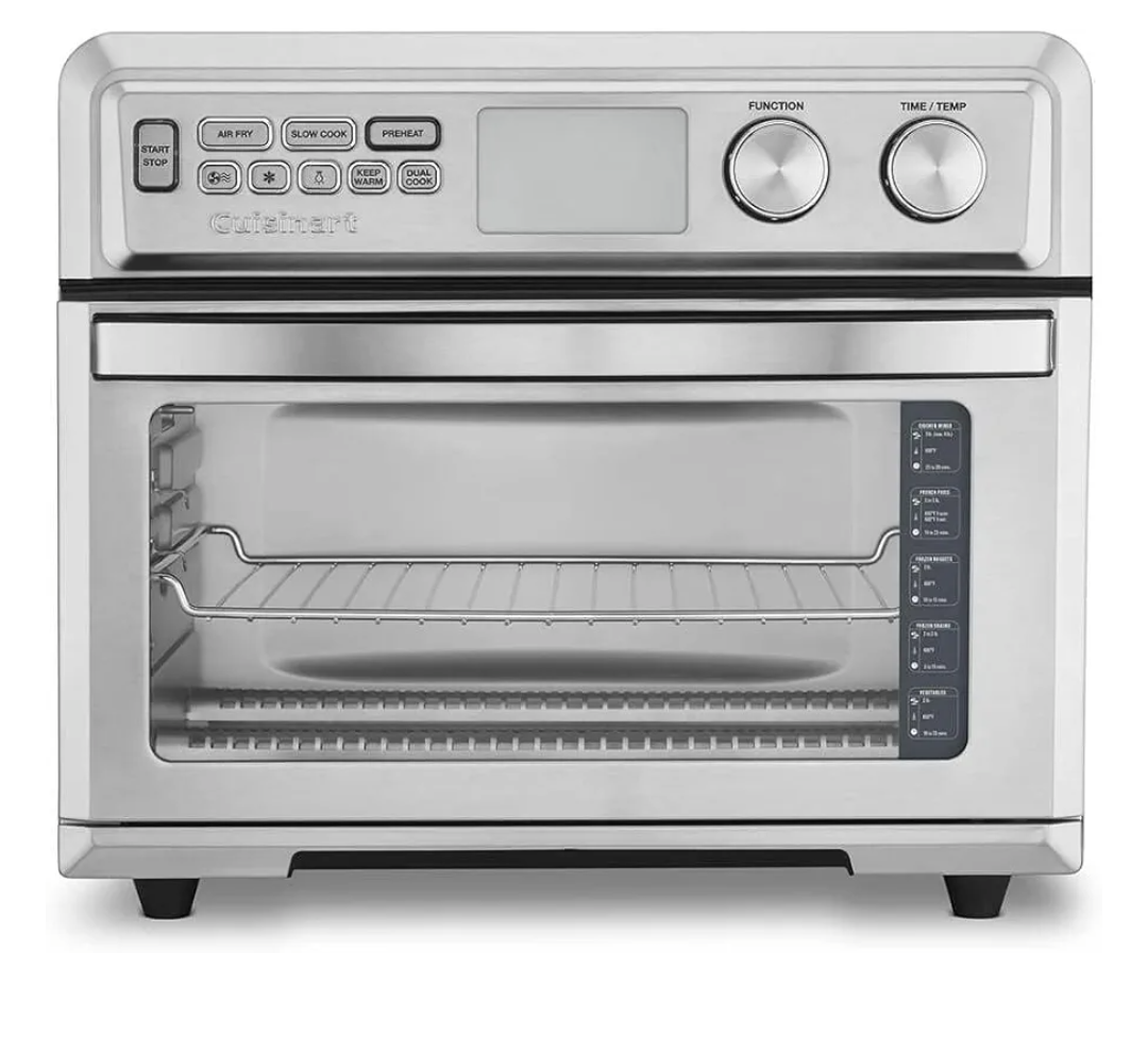Cuisinart Air Fryer Toaster Oven with Extra-Large Capacity, 1800W Stainless Steel Oven with Digital Display, Bake, Broil, Roast & Air Fry Options, Adjustable Temperature, TOA-95NAS