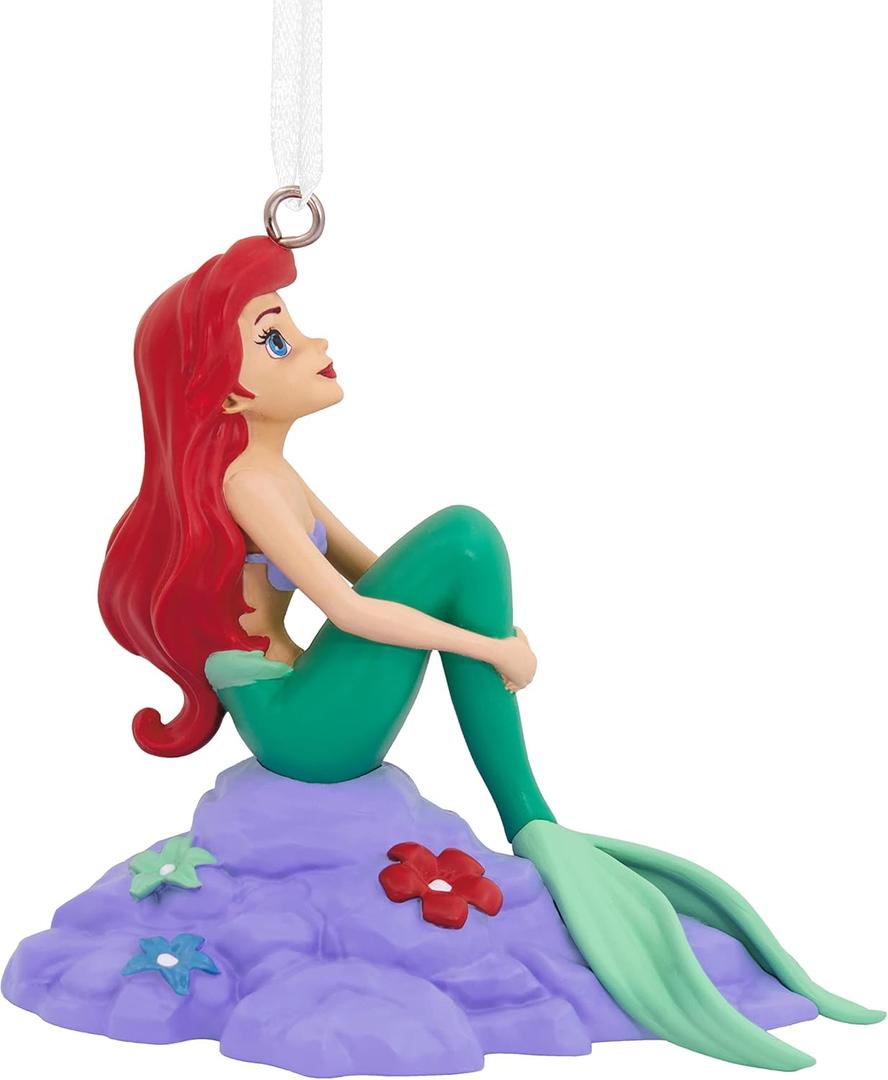 Hallmark Disney The Little Mermaid Ariel on Rock Resin Christmas Ornament