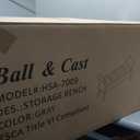 Ball & Cast Storage Ottoman Benches, 50", Grey & Walnut
