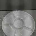 Plasticpro 6 Sectional Round Plastic Serving Tray/Platter (2, White)