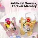 Crochet Flowers Sunflower Artificial Flowers, Handmade Knitted Faux Flower Included Gift Bag & Greeting Card for Birthday Gifts, Home Decoration, Gifting to Friends and Family