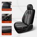 TTX LIGHTING Seat Covers Fit for Subaru Forester 2007-2026 Seat Covers Full Set Car Seat Covers Faux Leather Breathable Waterproof Car Seat Protector (5 Seats, Black&Grey)