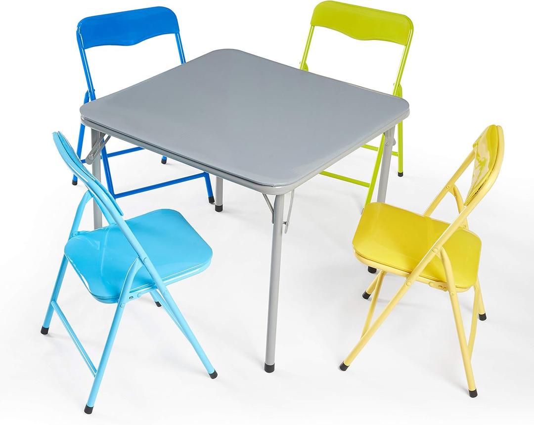 Heritage Kids 5Piece Table & Chair Set, Blue, 5 Piece