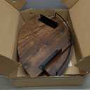 Corner Floating Shelves, Rustic Brown Wood, Set of 2, Wall Mount Storage with Guardrail for Bathroom Kitchen Living Room