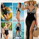 Popilush Bathing Suit for Women Tummy Control One Piece Swimsuit with Shapewear & Built-in Bra for Beach Resort Wear for Women Green (Green, L)