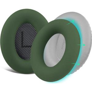 SOULWIT Silicone Ear Pads Cover Protector for Bose QuietComfort QC15 QC25 QC2 QC35 QC45/Ae2 Ae2i Ae2w/SoundTrue & SoundLink AE Headphones Cushions, Sweatproof, Easily Washable - Cypress Green
