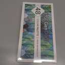 GenCrafts Watercolor Paint Palette 48 Premium Colors with Paper Pad - 2 Refillable Brush Pens - 15 Sheets of Water Color Paper