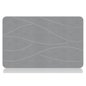 Stone Bath Mat Diatomaceous Earth Shower Mat Non-Slip Super Absorbent Diatomite Stone Bath Mats for Bathroom Floor Quick Drying Natural Easy to Clean(23.6''×15.4" Gray)