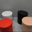 Cholemy 4 Set Round Flower Boxes with Lids 3 Sizes Round Gift Boxes for Arrangements Nesting Gift Box with Handle for Graduation Birthday Anniversary Wedding(Pink, Red, White, Black)