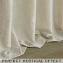 Flax Linen Curtains 84 Inch Length for Living Room 2 Panel Set Rod Pocket Sack Tweed Cotton Cloth Look Semi Sheer Beige Tan Curtain for Bedroom Earth Tone Primitive Burlap Farmhouse Cozy Western Decor