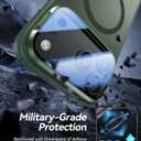 VOFATA [Upgraded Full Camera Protection] for iPhone 17 Pro Case with Camera Cover Stand [Fit for MagSafe][10FT Mil-Grade Protection] Translucent Magnetic iPhone 17 Pro Phone Case, Green