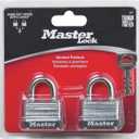 Master Lock 22T 1-1/2" No. 22 Warded Laminated Padlocks, 2 Pack