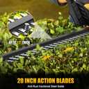 Cordless Hedge Trimmer for DEWALT 20V MAX Battery, 20-inch Electric Bush Shrub Edge Trimmer, Brushless Motor, Powerful & Lightweight (No Battery)