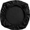 Waterproof Office Desk Chair Seat Cover, PU Leather Chair Covers, Stretchable Rotating Computer Chair Slipcovers Protector, Removable Washable Chair Covers, Black