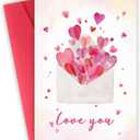 2 x Romantic Valentines Day Cards Gifts for Him Her, Sweet Valentines Day Card Gift for Husband Wife Boyfriend Girlfriend, Thank You for Being Mine. (V2525)