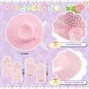 Zhanmai 6 Pcs Girls Tea Party Hats Accessories Set Kids Tea Party Bonnets Hats and Gloves Purses for Girls Dress up Favors