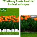 White Garden Edging Flexible Landscape Border with Anchoring Spikes for Lawn Flower Bed Outdoor Decor (20)
