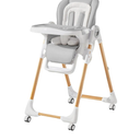 Mallify Convertible High Chairs for Babies and Toddlers, Height Adjustable Baby High Chair, High Chair with Removable Tray, Adjustable Backrest, Portable Baby Dinning Chair with Lockable Wheels
