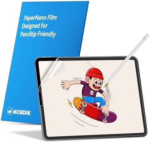 MOBDIK 2 Pack Paperfeel Screen Protector Compatible with iPad Pro 11 (2022&2021&2020&2018)/ iPad Air 5th & Air 4th Generation(10.9 Inch), Crafted for Natural Writing, Anti Glare, Easy Installation | (10.9 Inch), Anti Glare, Easy Installation