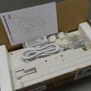 TUTOTAK Small Narrow Side Table with Charging Station, Skinny End Table for Small Spaces, Slim Nightstand with USB Ports and Outlet, Sofa Beside Table with Wheels, White TB01BW046