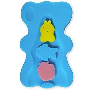 Soft Infant Bath Sponge Skid Proof Baby Bath Mat Newborn Odor Free 