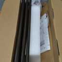 Bronze Double Curtain Rods, USFOOK Blackout Wrap Around Curtain Rods for Windows 48 to 84 Inch, 6/8 Inch Room Darkening Drapery Poles 32 to 86 Inch, Decorative Rods