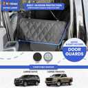 4Knines Back Seat Extender for Dogs, Hard Bottom Waterproof Backseat Protector with EZ Door Guard (Black, XLarge)