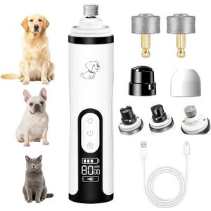 2026 Upgraded Silent Groom Pro Nail Grinder for Dogs & Cats, 3-Speed Cordless silent grooming pro with LED Light, 2000mAh Long Battery Life, Painless Paws Grooming for Small Medium Large Pets (White)