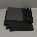 Henoyso 6 Pcs 1 Inch Telescoping 3 Ring Binder with Telescoping Spine 200 Sheets Capacity 3 Round Rings Flexible Plastic Notebook Binder with Clear Front Cover for School, Office(Black)