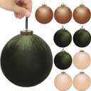 9 PCS Velvet Christmas Balls Ornaments 4inch& 6inch Christmas Large Ball Set for Xmas Tree Decor, Holiday Home Party (Mixed Colors 1, 6inch)