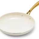 GreenPan Swift 10" Ceramic Nonstick Frying Pan Skillet, PFAS & PFOA-Free Healthy Cooking, Gold Stainless Steel Handle, Versatile Cooking Essentials, Dishwasher & Oven Safe, Cream