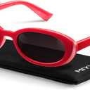 miyya Old Money Polarized Oval Sunglasses  2025 Edition, UV400 Protection, Feather-Light Fit & Trendy Colors (Mandy Dark/Dark Violet)