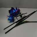 Solar Wind Spinner Outdoor, 63 Inch Metal Wind Spinner Yard Art with LED Lights, Three-Layer Flower Design Pinwheels for Yard and Garden Decor, Solar Garden Decor