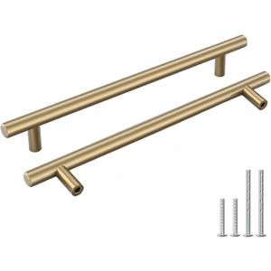 Goldenwarm 15 Pack Champagne Bronze Cabinet Pulls Gold Cabinet Handles 7-1/2 inch(192mm) Champagne Drawer Pulls Brushed Bronze Drawer Handles Kitchen Bathroom Bedroom Dresser Furniture Hardware