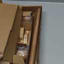 Wood Curtain Rods for Windows 48-84 inch, 1" Adjustable Heavy Duty Rustic Drapery Rod with Imitation Wood Grain Finials, Oak Brown Boho Farmhouse Curtain Pole for Living Room & Bedroom (Light Drown)