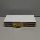 BAYKA White Floating Shelves for Wall  Rustic Wood Wall Shelves with Metal Brackets for Bathroom, Bedroom, Kitchen, or Living Room Decor Organization  Set of 3, Sturdy Storage with 22lb Capacity (15.7inches, C. White - Modern Minimalist Style)