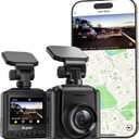 Dash Cam 2K, WiFi Dashcams with APP, External GPS, 1.5'' IPS Screen, Front Dash Camera for Cars, Mini Car Camera, WDR Night Vision, 24H Parking Monitor, Loop Recording, G-Sensor