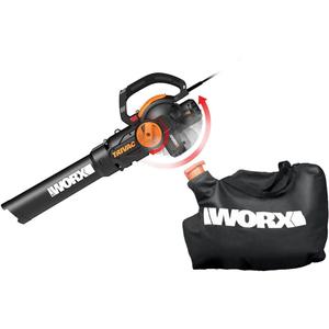 WORX Trivac 3 in 1 Electric Leaf Blower for Lawn Care, Leaf Vacuum with 600 CFM, Leaf Mulcher with Metal Impeller, WG512