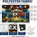 Mexico Soccer Watch Party Decorations Backdrop 71 x 43 Inch, Lets GO Mexico Soccer Party Decorations Banner, Fan Tournament Decor for Birthday, Viewing Event and Sports Theme Celebration Supplies
